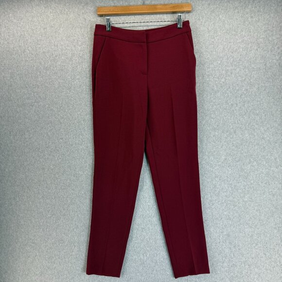 HOBBS London Womens Wine Red Skinny‎ Leg Pants Trousers Business Size US 2 UK 6 - Picture 1 of 14